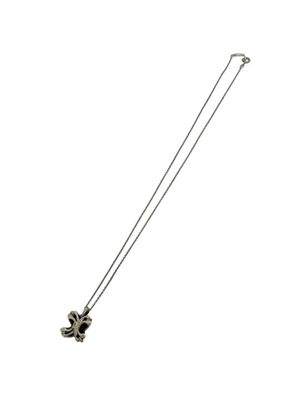 Tiffany & Co Signature Necklace Silver Yellow Gold Pendant